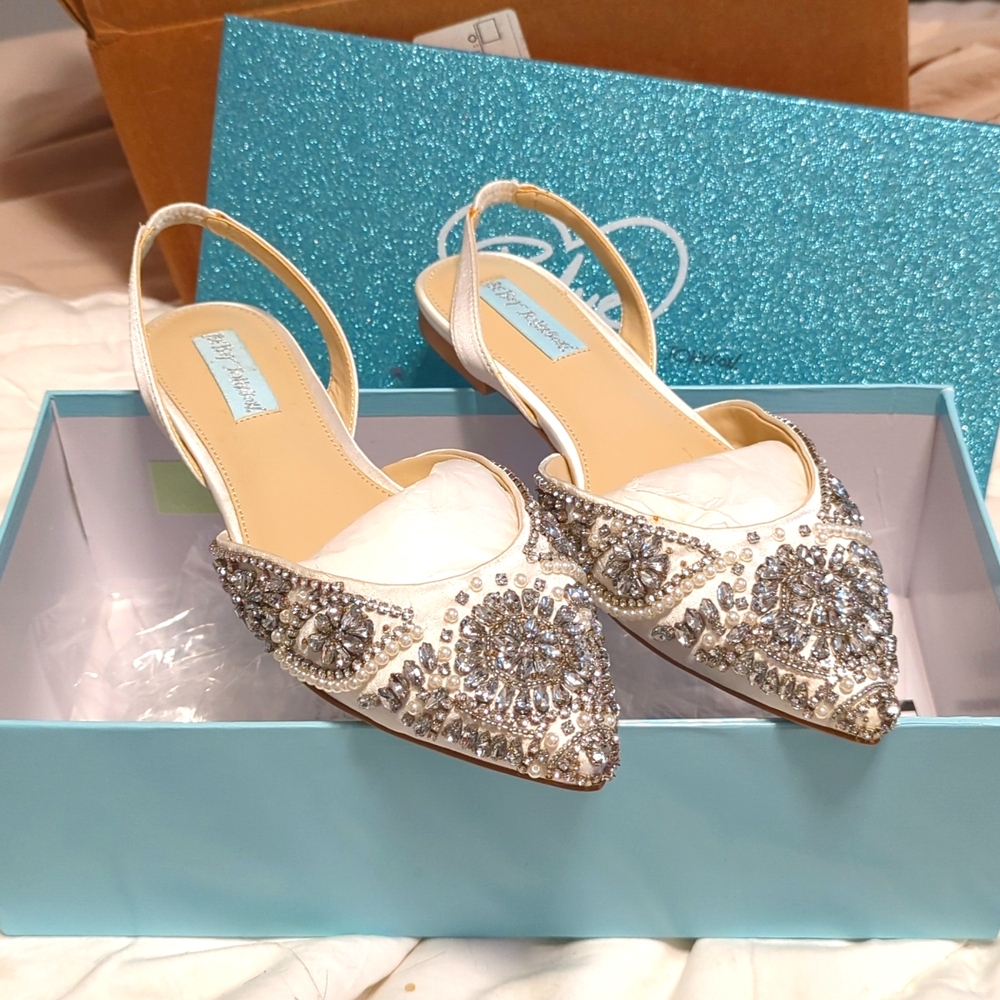 Blue by Betsy Johnson Molly Sling Flat - Size 7.5